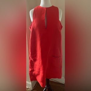 Emerson Fry red linen mod dress size M